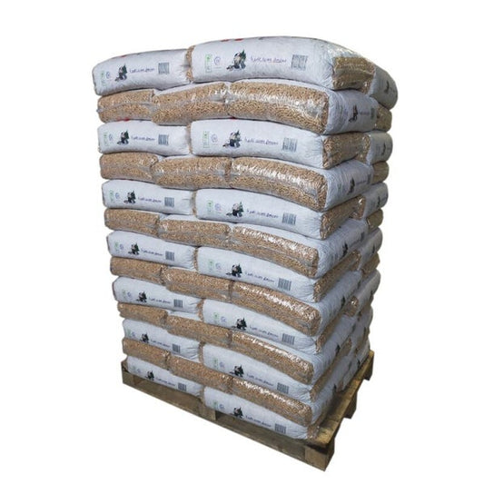 Pellets de madera - palé con 65 bolsas de 15 kg