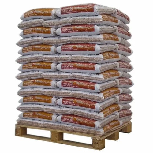 Pellets de madera - palé con 70 sacos de 15 kg cada uno